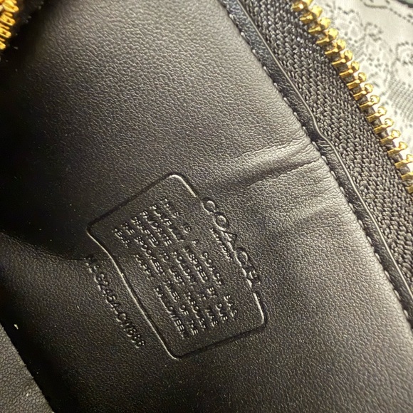 Coach Tan and Black Halloween Zip Card Case in Signature Canvas - Picture 11 of 11